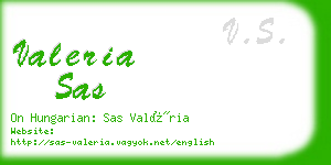 valeria sas business card